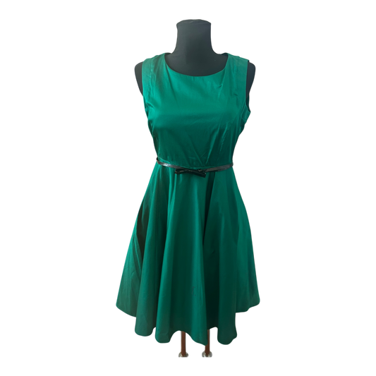 Yessica Kleid Damen Gr 40 Grün Sommerkleid A Linie Baumwolle Elegant