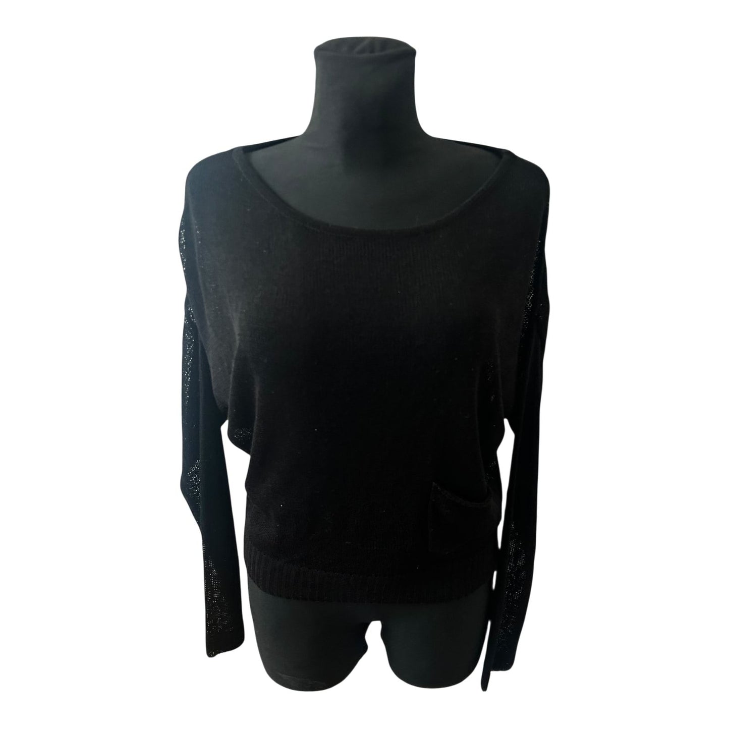Only Edge Collection Netzpullover Damen Gr M Schwarz Transparent Sommer