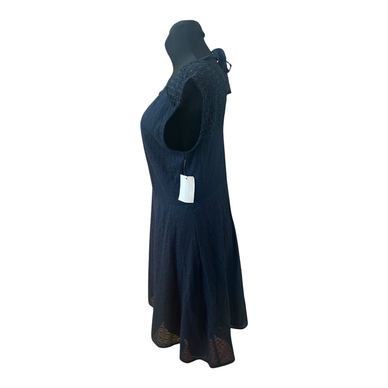 Sixth Sense Damen Kleid Spitze Sommer Elegant Gr 40 Blau Gefüttert Neu