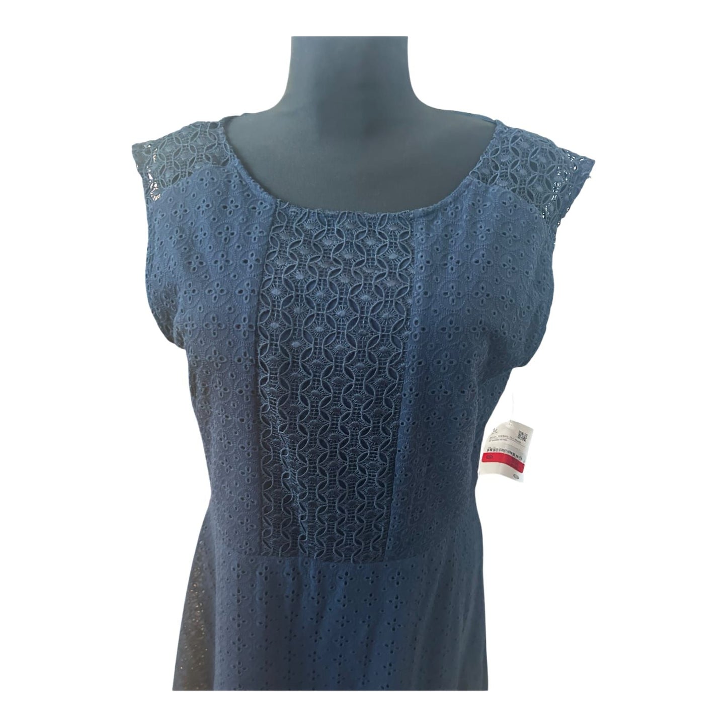 Sixth Sense Damen Kleid Spitze Sommer Elegant Gr 40 Blau Gefüttert Neu