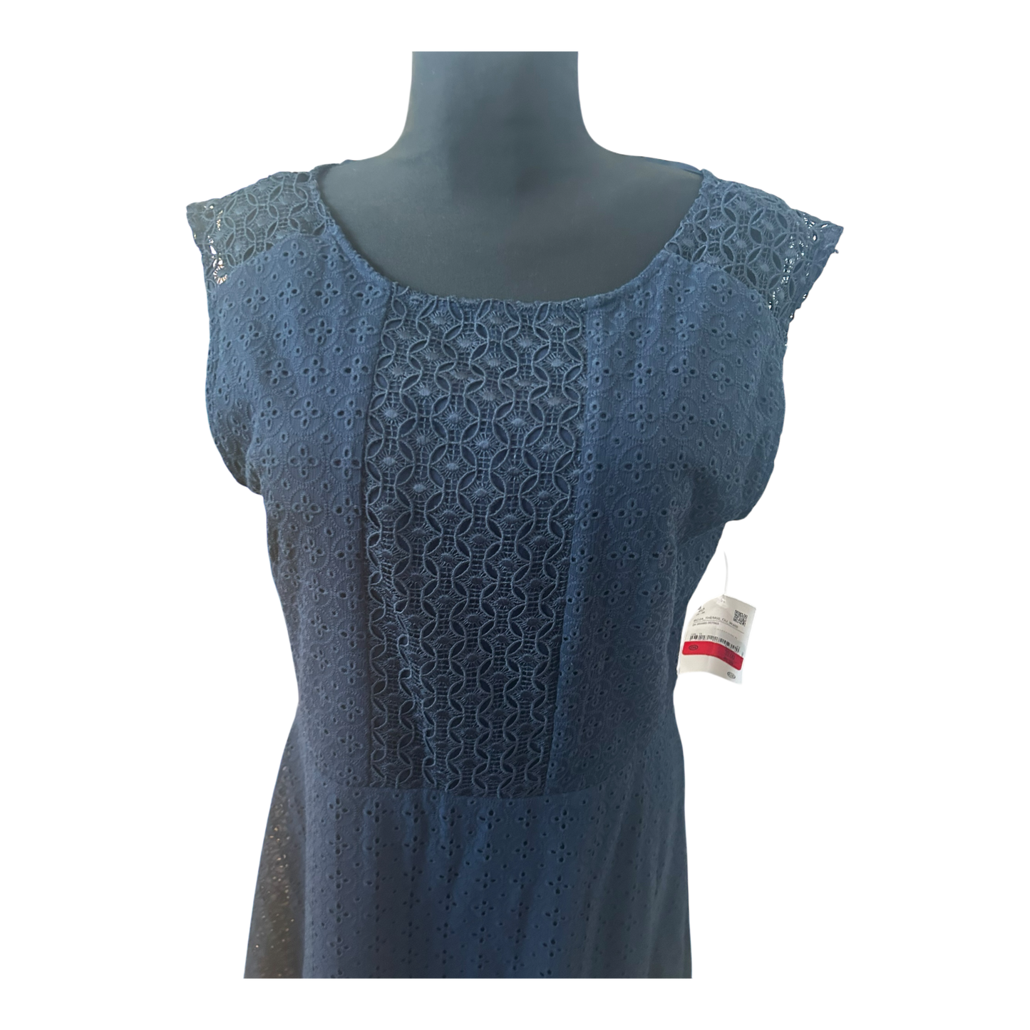 Sixth Sense Damen Kleid Spitze Sommer Elegant Gr 40 Blau Gefüttert Neu