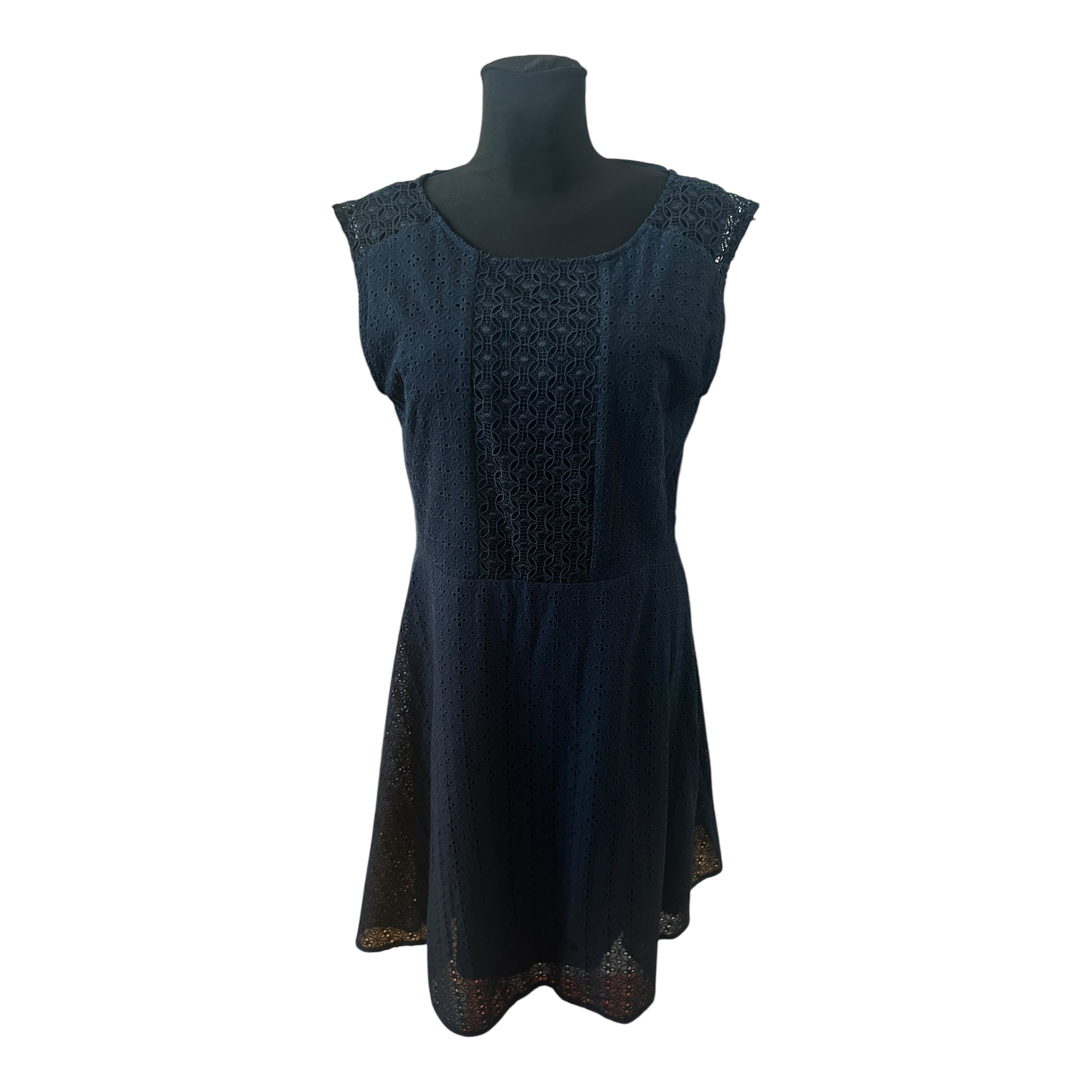 Sixth Sense Damen Kleid Spitze Sommer Elegant Gr 40 Blau Gefüttert Neu