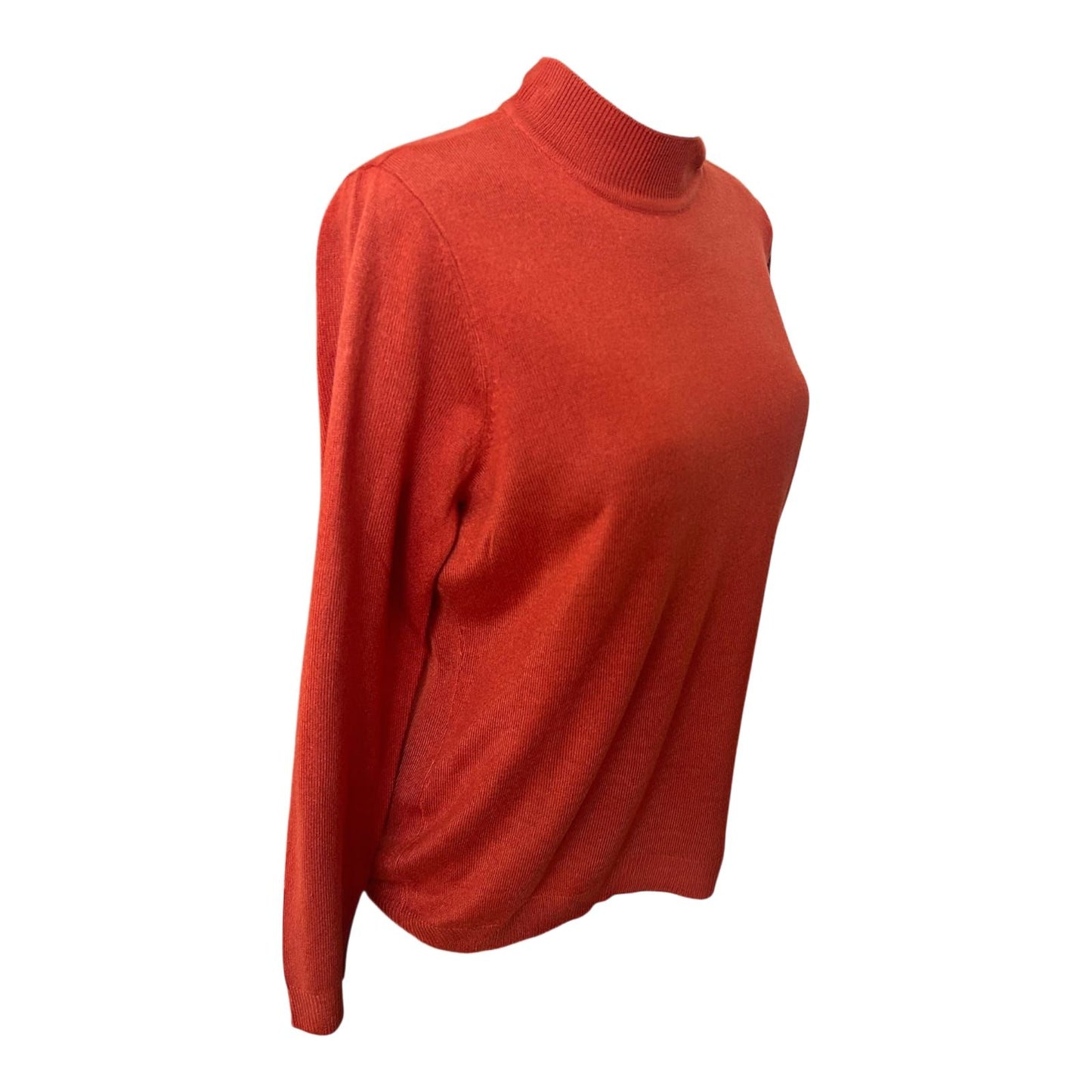 Damen Pullover Größe 42 Rostrot Stehkragen Langarm Elegant Klassisch