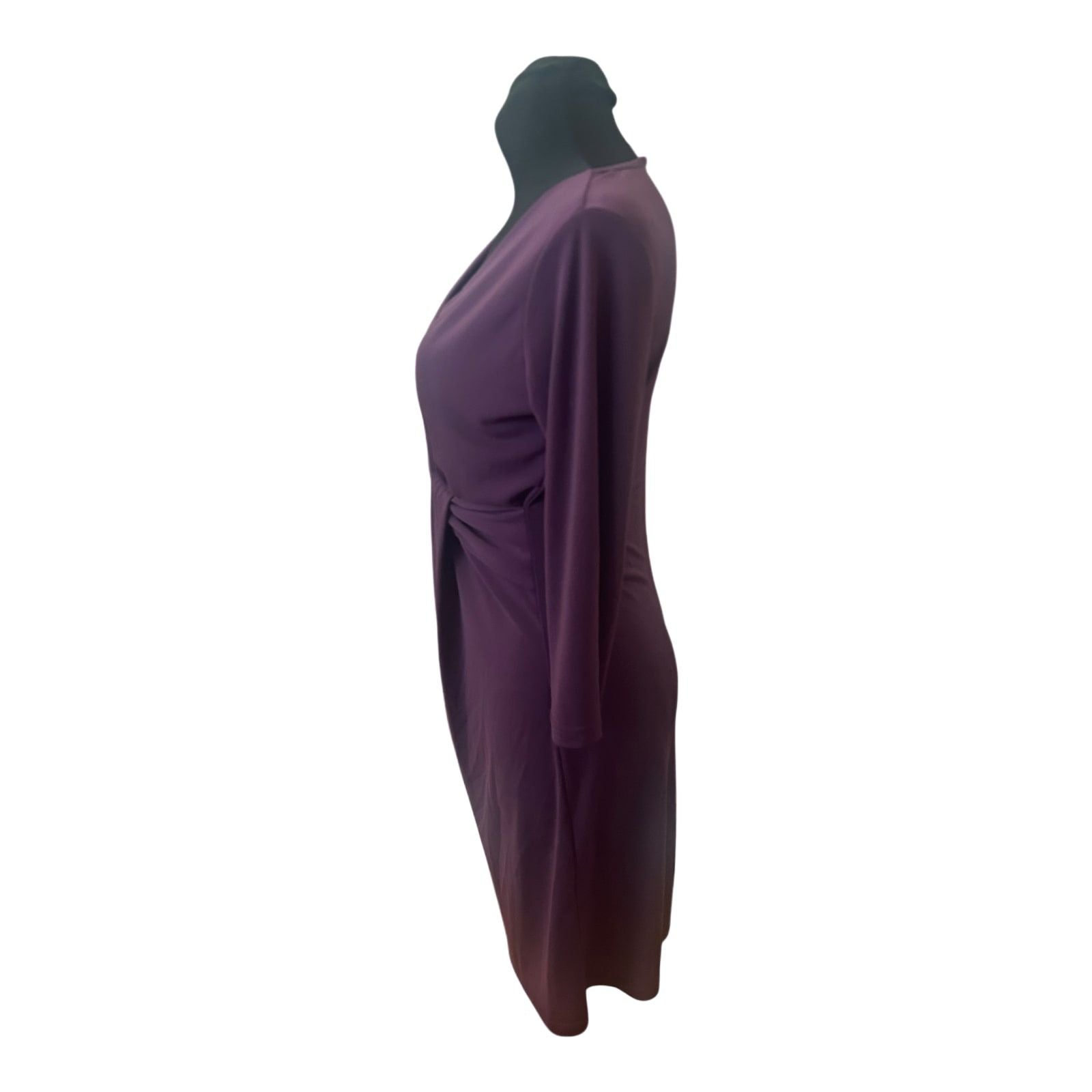 Cartoon Kleid Damen Gr 36 Lila Elegant Wickeloptik Stretch Midikleid