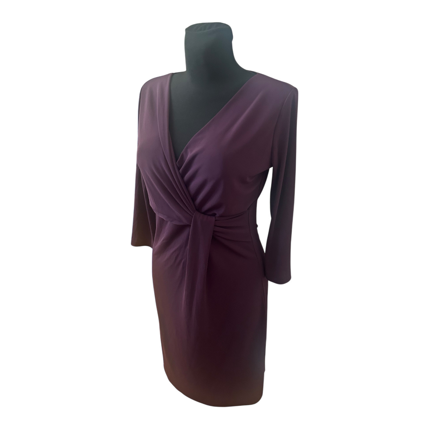 Cartoon Kleid Damen Gr 36 Lila Elegant Wickeloptik Stretch Midikleid