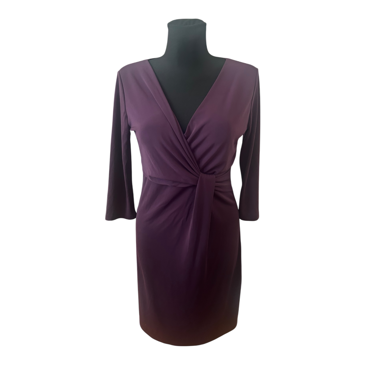 Cartoon Kleid Damen Gr 36 Lila Elegant Wickeloptik Stretch Midikleid