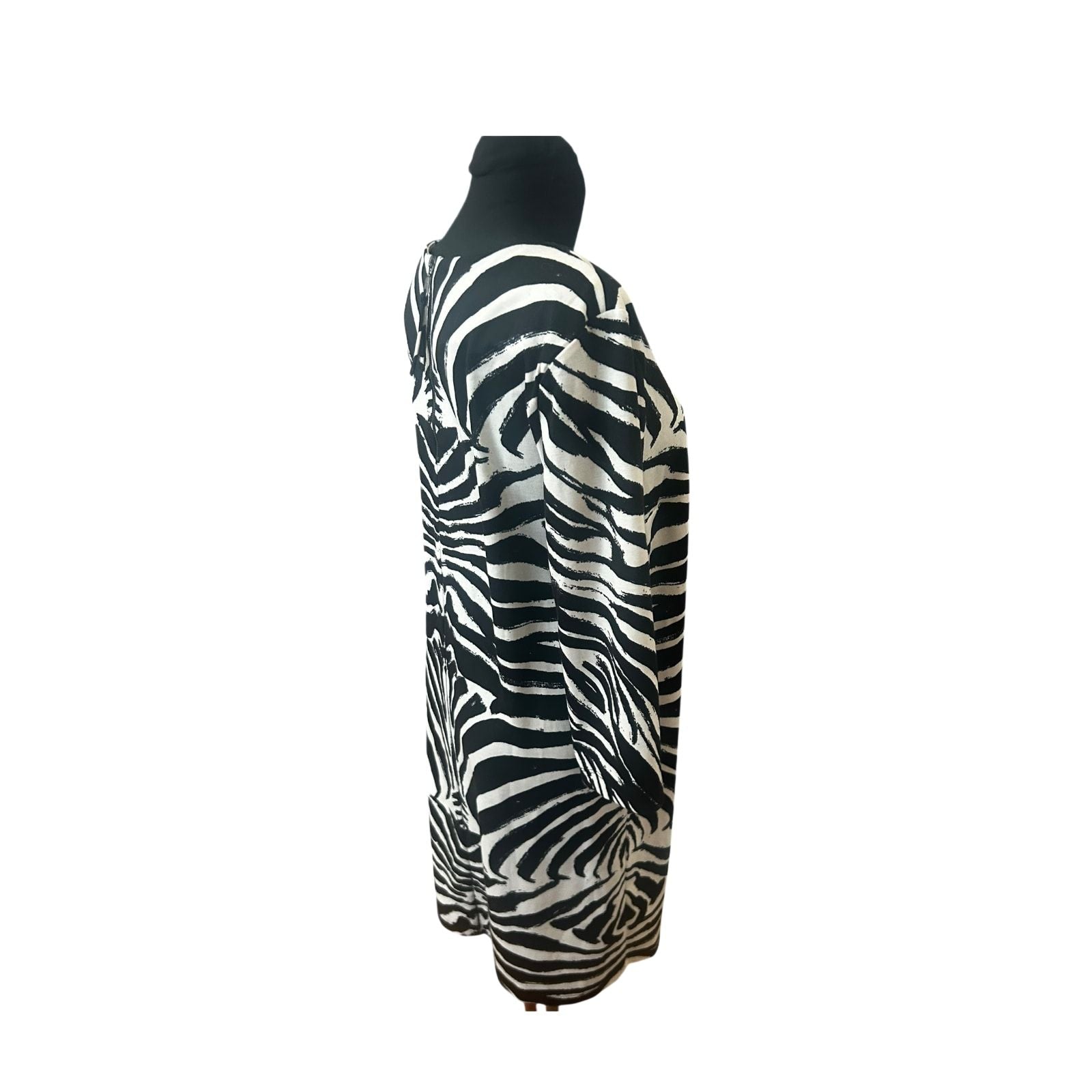 H&M Damen Kleid Zebra Muster Sommer Kleid Gr L Schwarz Weiss Elegant