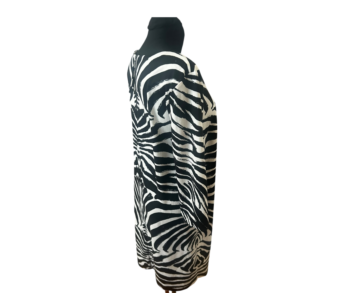 H&M Damen Kleid Zebra Muster Sommer Kleid Gr L Schwarz Weiss Elegant