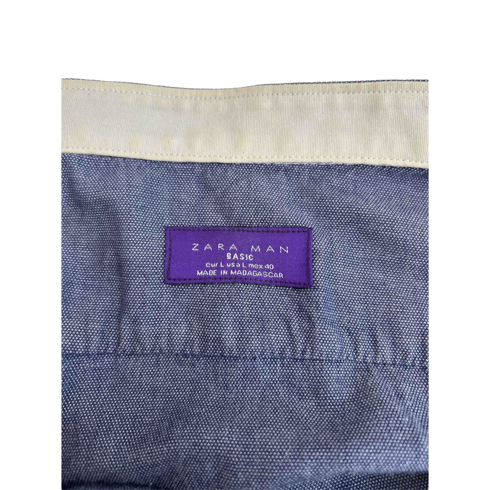 🔘 ZARA MAN Hemd L Dunkelblau – Baumwolle & Style 🔘